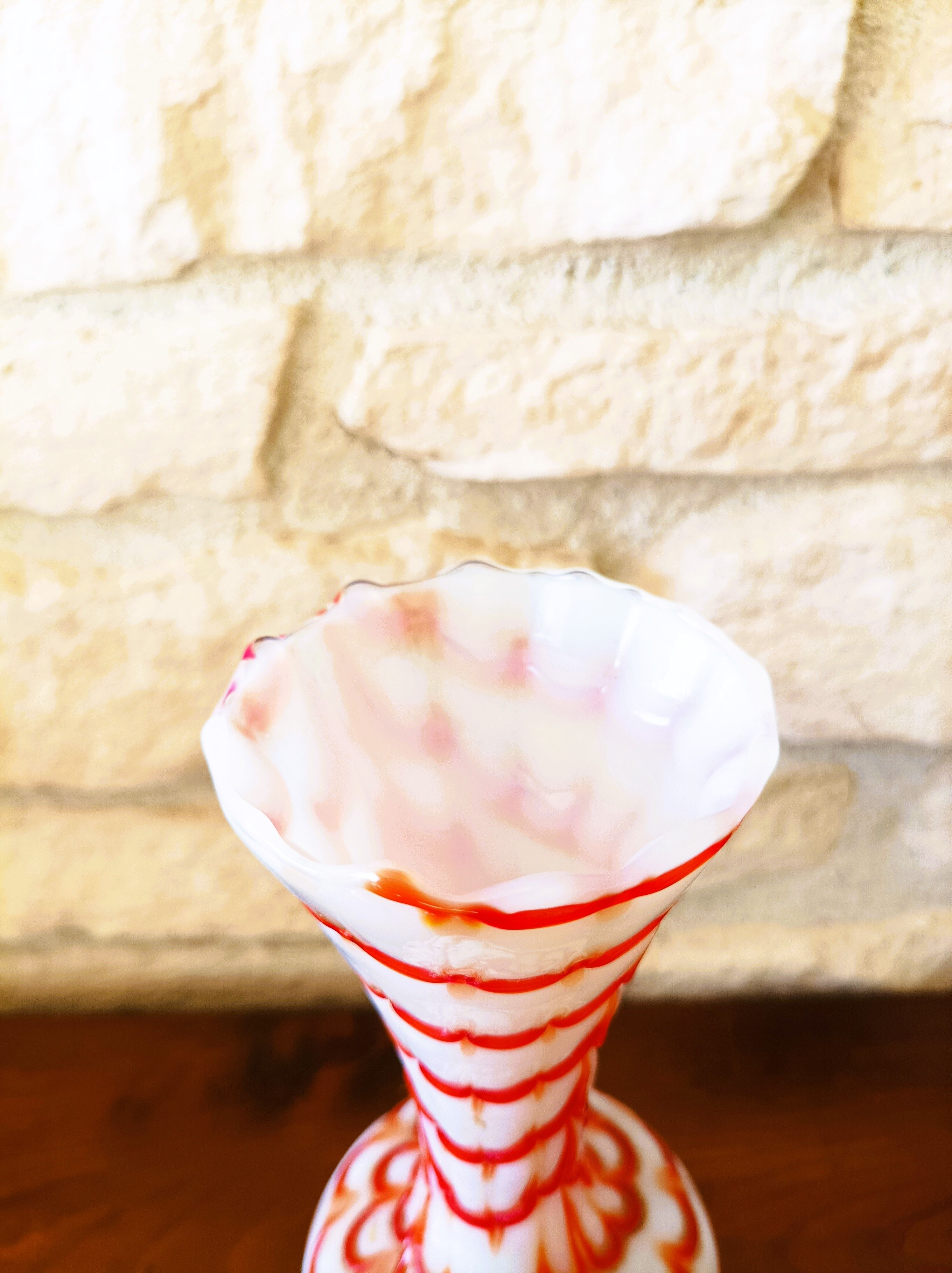 Vase de Murano motifs oranges