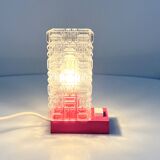 Small pink plastic lamp, 1980
