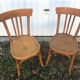 Pair of chairs bistro old vintage wood