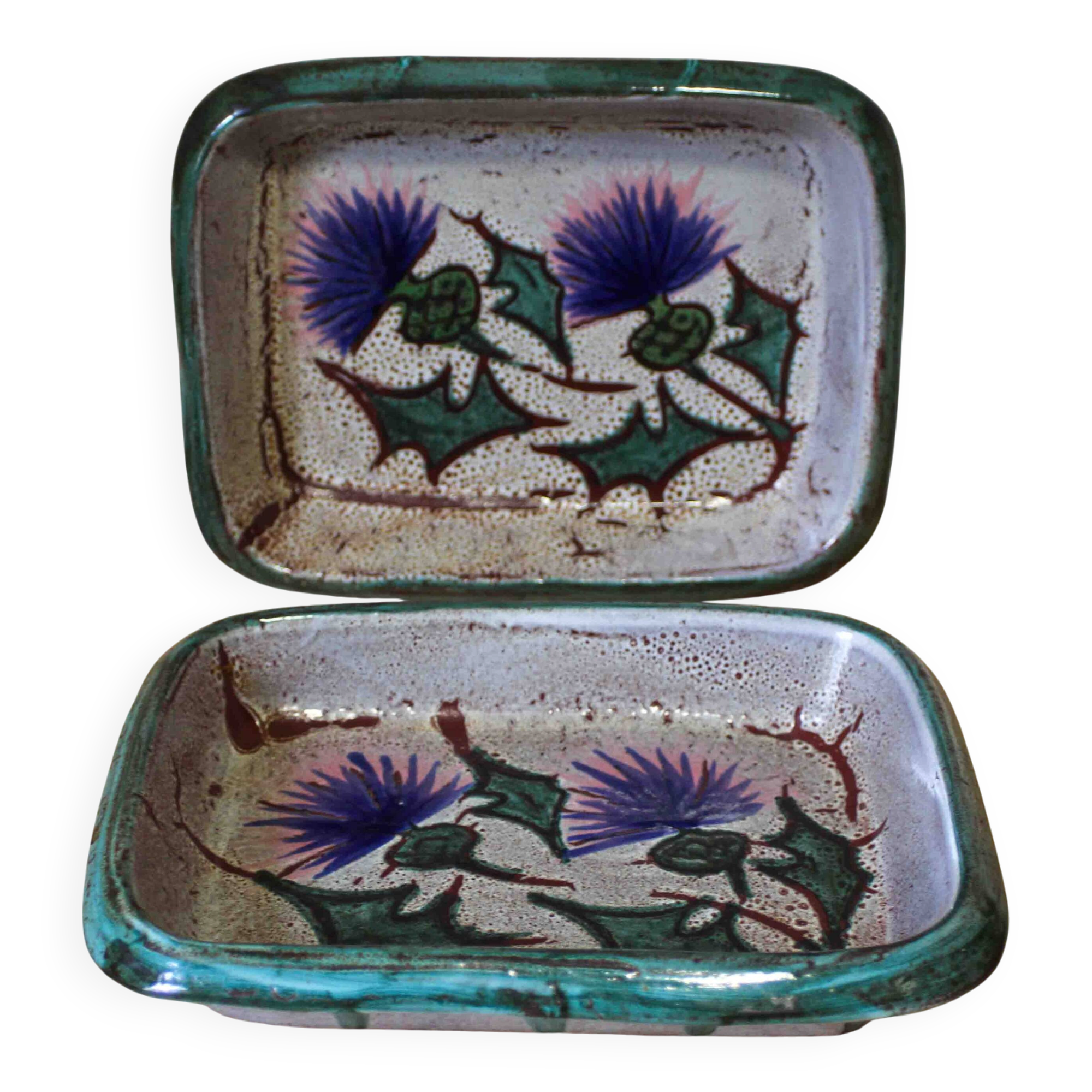 Set of 2 ceramic dishes Etienne Daniel Vallauris