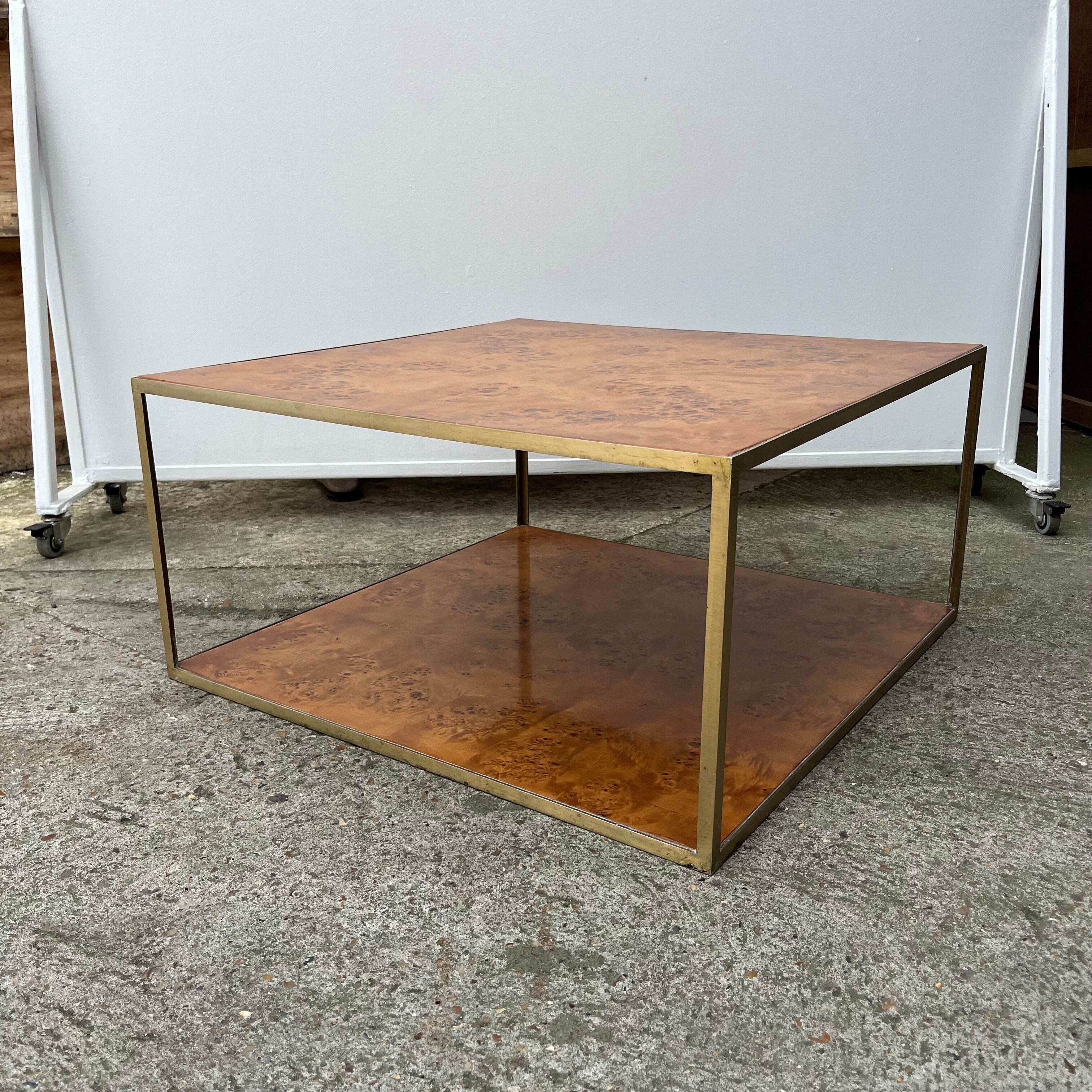 Elm magnifying glass squared coffee table