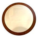 Vintage round mirror Scandi 1960-1980's teak
