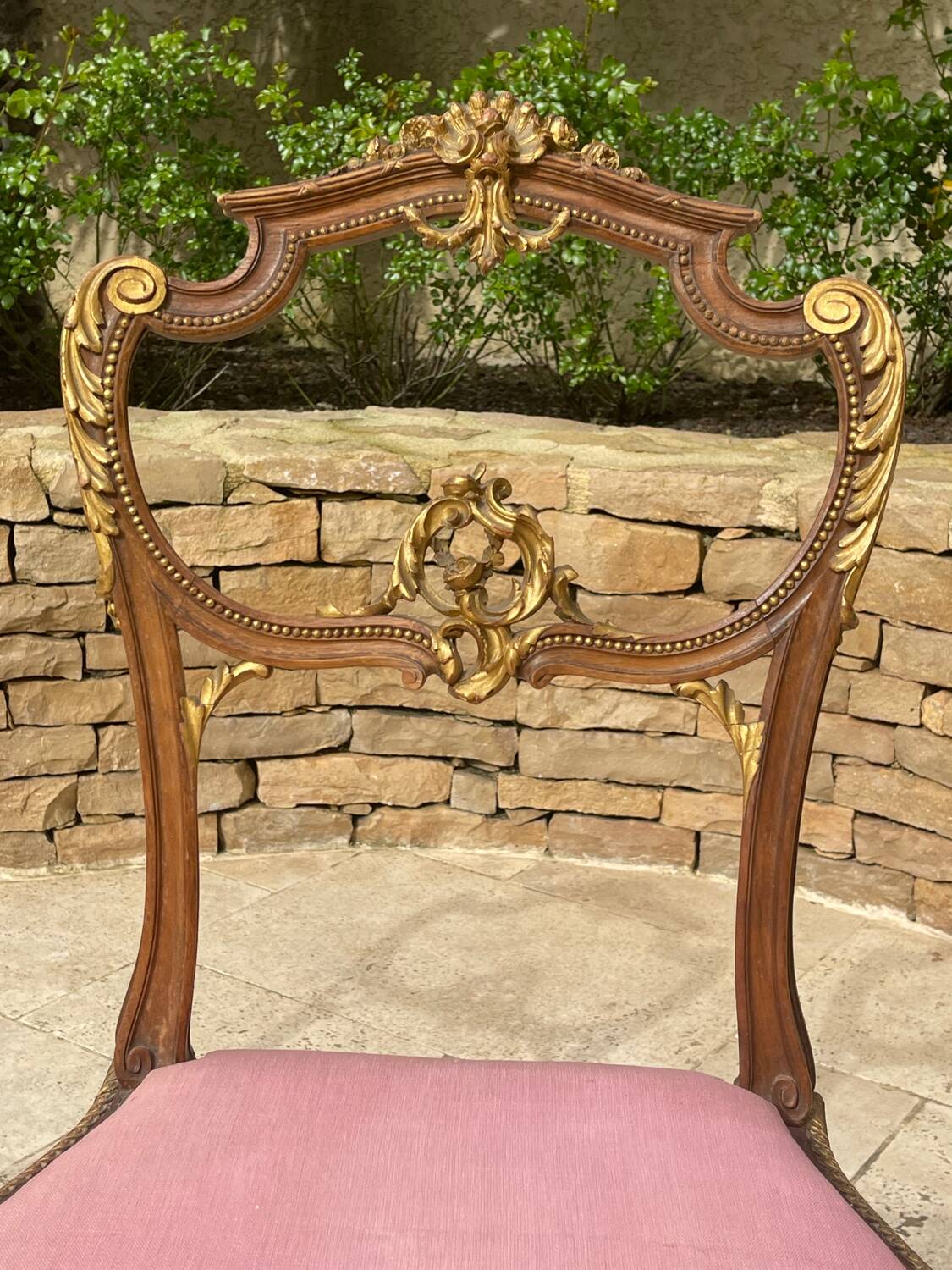 Pair of Louis XV Style Mahogany Chairs