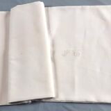 Large marbled damask tablecloth 2m x 2m80 monogrammed SC