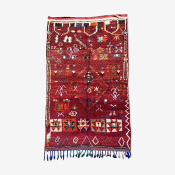 Boujaad berber carpet in hand woven wool 150x270 cm