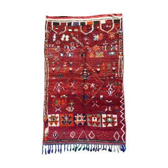 Boujaad berber carpet in hand woven wool 150x270 cm