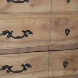 Chest of drawers Louis XV style raw wood