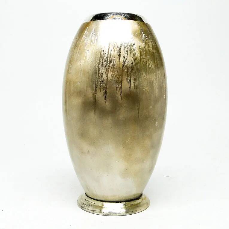 Ikora vase, Art Deco, silver-plated brass, WMF, Germany, 1930s