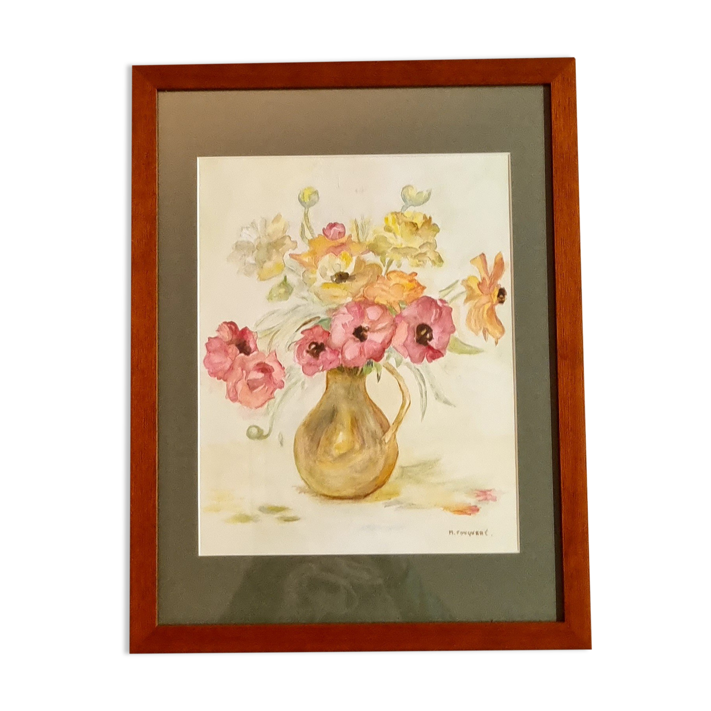 Watercolor Bouquet of Anemones