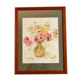 Watercolor Bouquet of Anemones