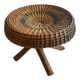 Rattan plant stand stool