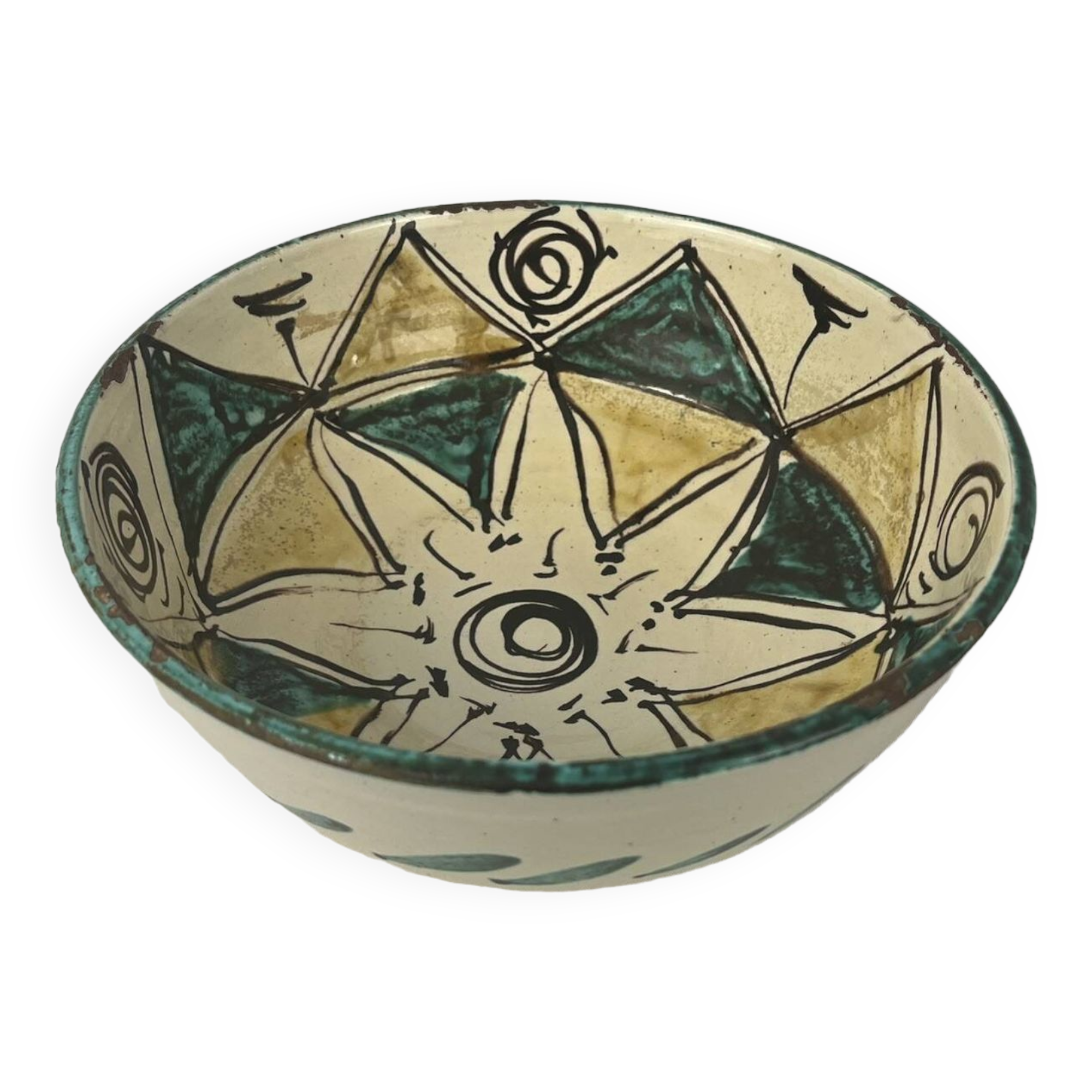 Vintage Italian ceramic salad bowl cup circa 1960