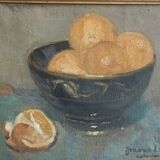 Oil on canvas, still life, signed