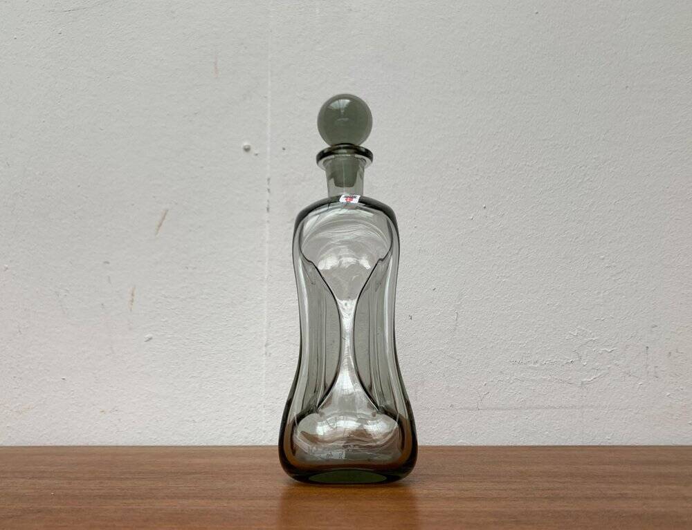 Large Danish Kluk Kluk Bottle in Glass from Holmegaard, 1970s