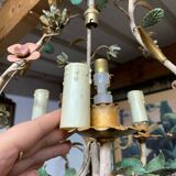Lustre en fer forgé floral