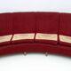 Mid-Century Modern Italian Velvet four Seater Curved Sofa, 1950s
