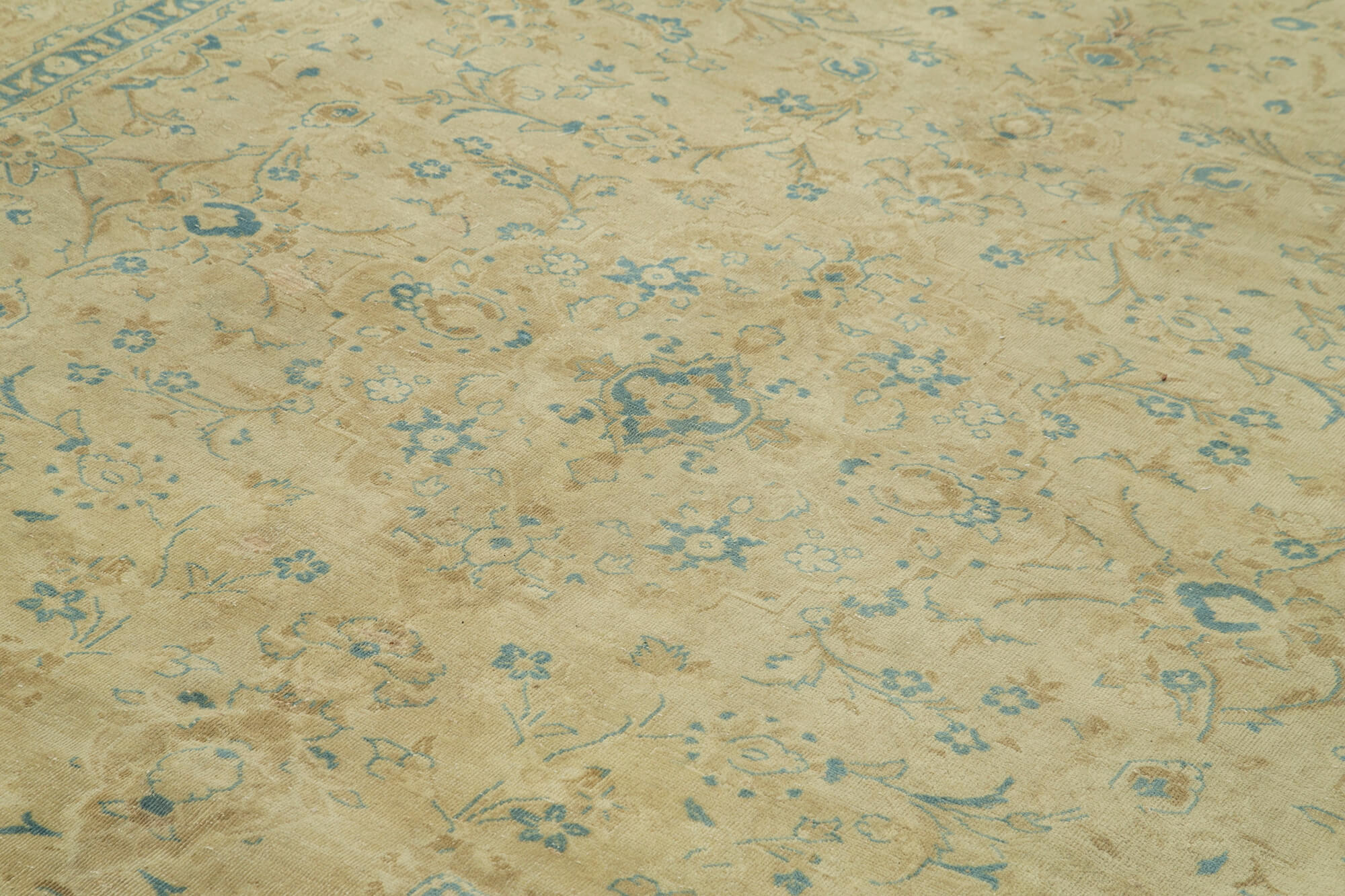 Handmade Oriental Vintage 247 cm x 326 cm Beige Wool Carpet