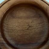 Empty round pocket of double-shack teak