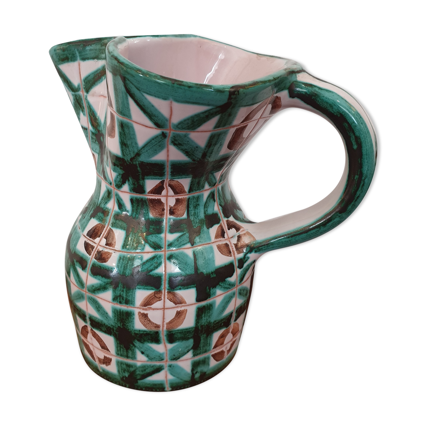 Ceramic pitcher by Robert Picault Vallauris 1950s