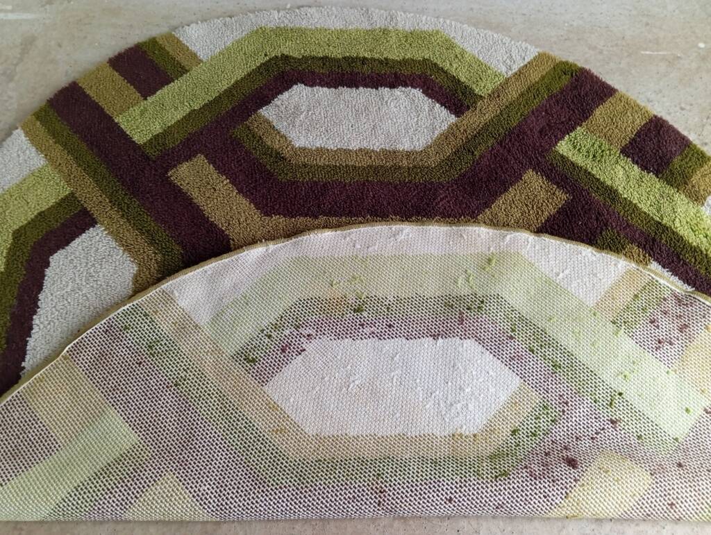 Tapis space age en laine, années 70