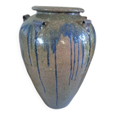 Grand pot en céramique ptmd jarre lisie natural blue