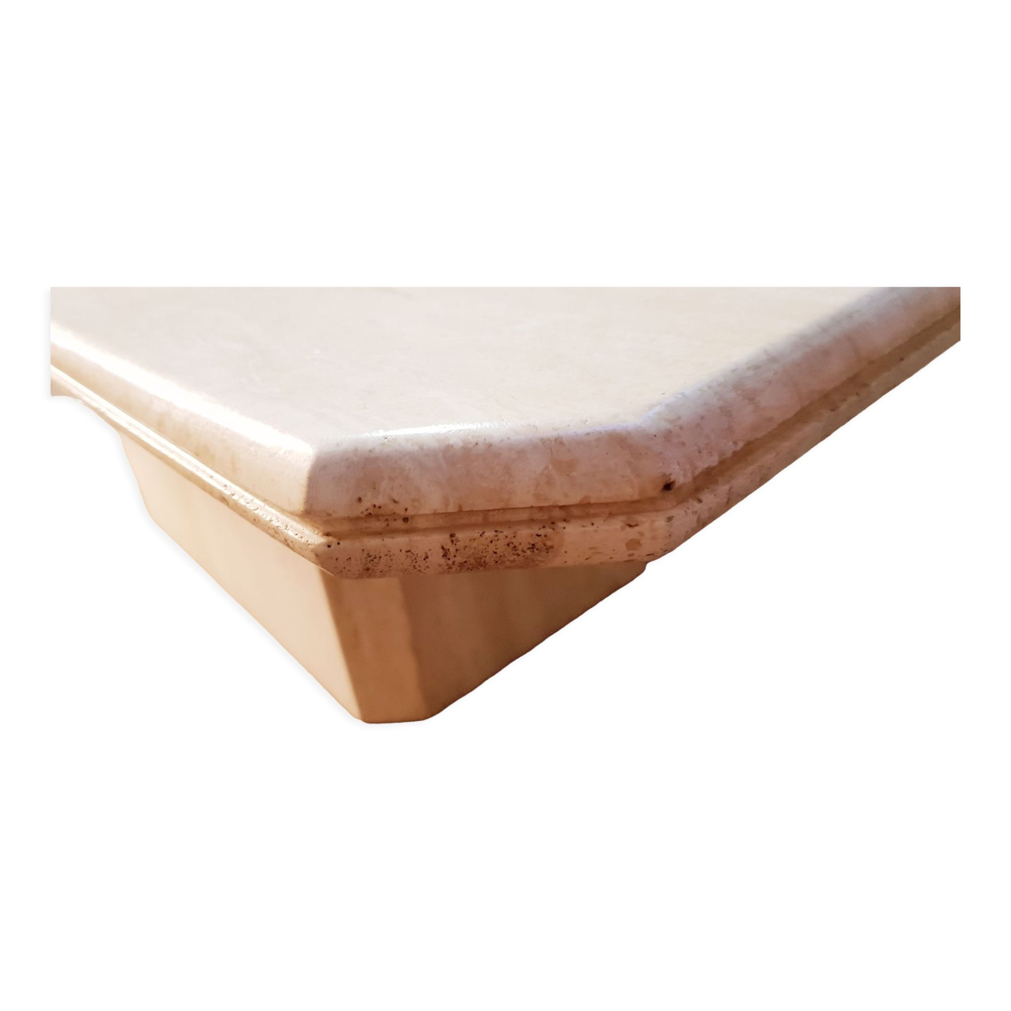 Travertine coffee table