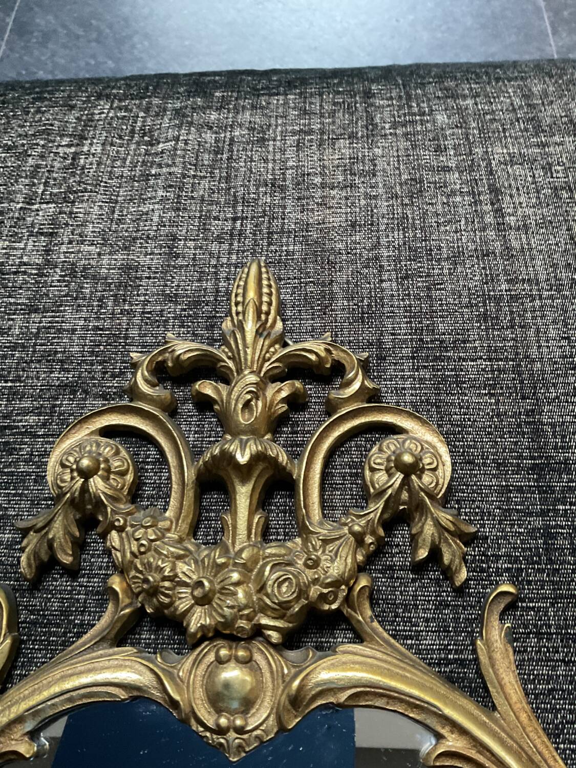 Louis XV style mirror in brass