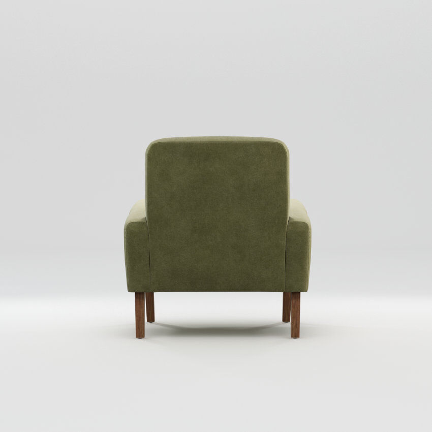 Fauteuil Marlon velour artichaut