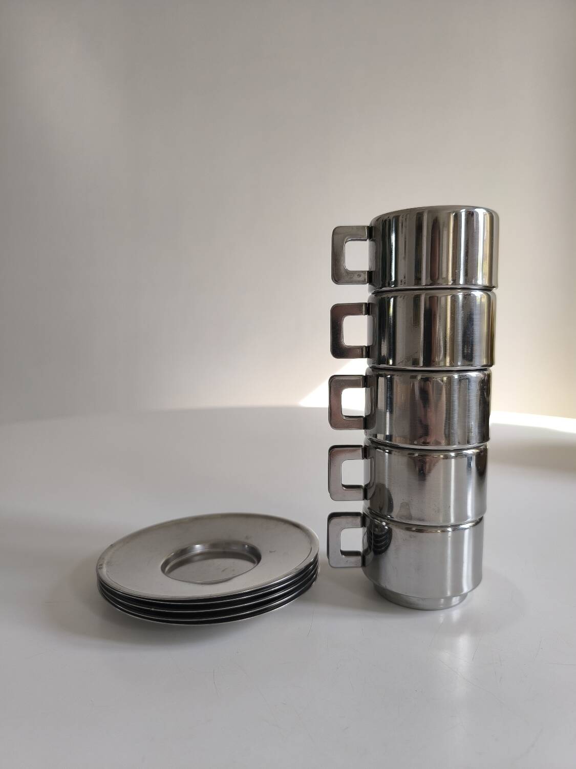 STO Casalinghi 5-piece stainless steel coffee cup set