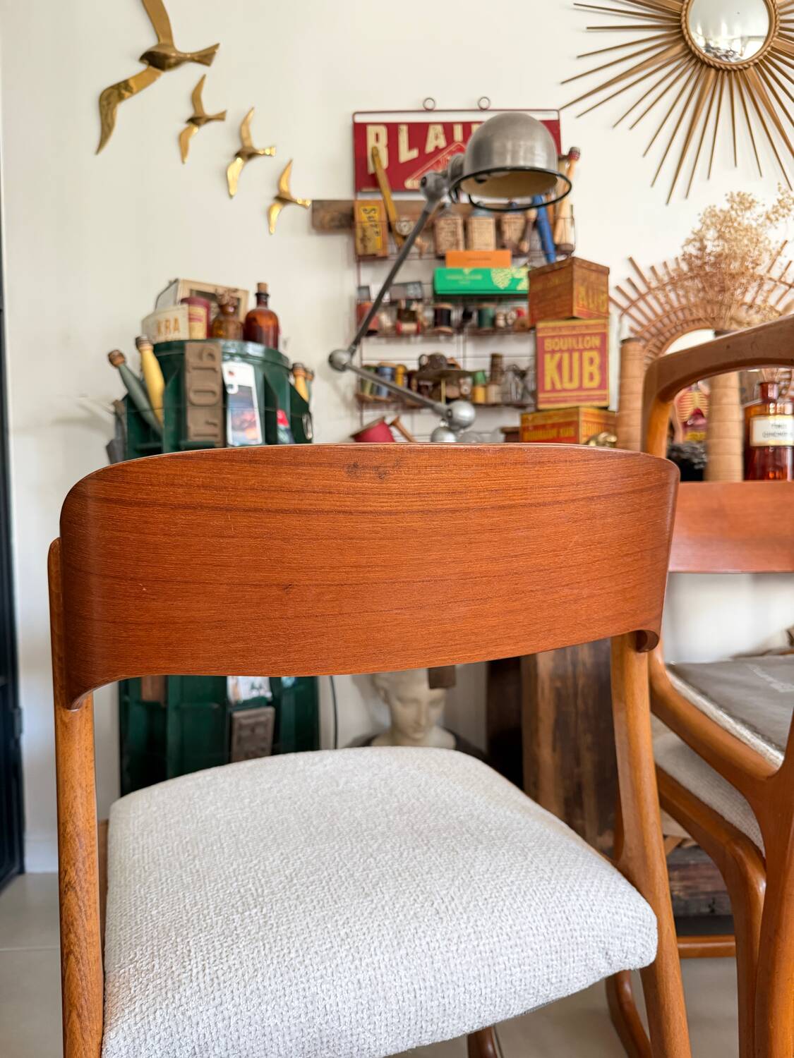 Set of 6 vintage Baumann sled chairs