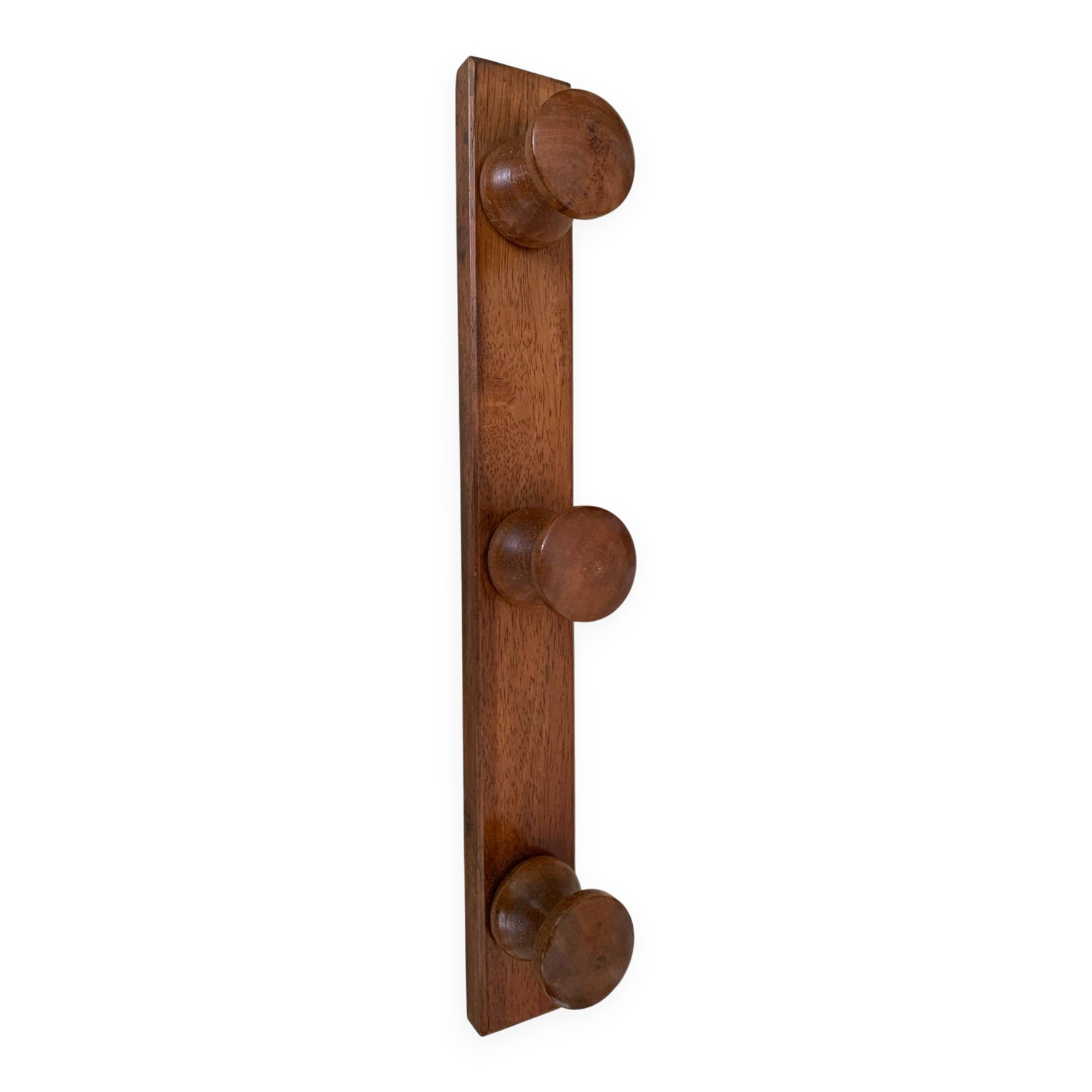 Wooden wall-mounted coat rack