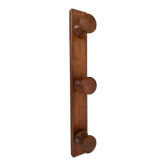 Wooden wall-mounted coat rack