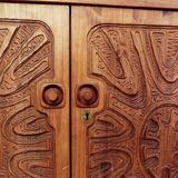 Mid-century Brutalist solid wood Sideboard
