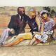 Family portrait signed Patrice Landauer