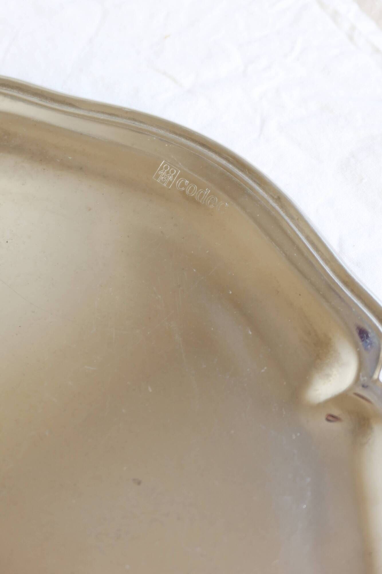 Vintage silver-plated serving tray - Bistro style