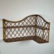 Corner wall shelf in rattan attributed to Audoux-Minet.