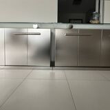 Meuble Belgo Chrome acier inoxydable brossé