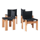 4 chaises 'monk' par afra et tobia scarpa pour molenti