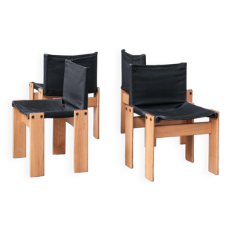 4 chaises 'monk' par afra et tobia scarpa pour molenti