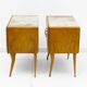 Pair of Mid-Century Style Beech and Chestnut Burl Bedside Tables, 1950s