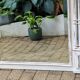 Shabby chic white patinated trumeau mirror – bevelled mirror