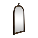 A rattan and bamboo mirror