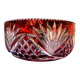 Fruit bowl or centrepiece in ruby red st. louis crystal décor.