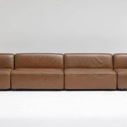Canapé en cuir modulaire, fabriqué par Durlet, Belgique, années 1970.
