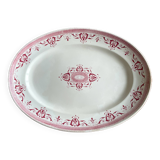 Plat de service ancien en faïence de Creil & Montereau