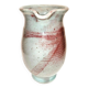 Red and grey glazed stoneware pitcher Signed Height 21 cm