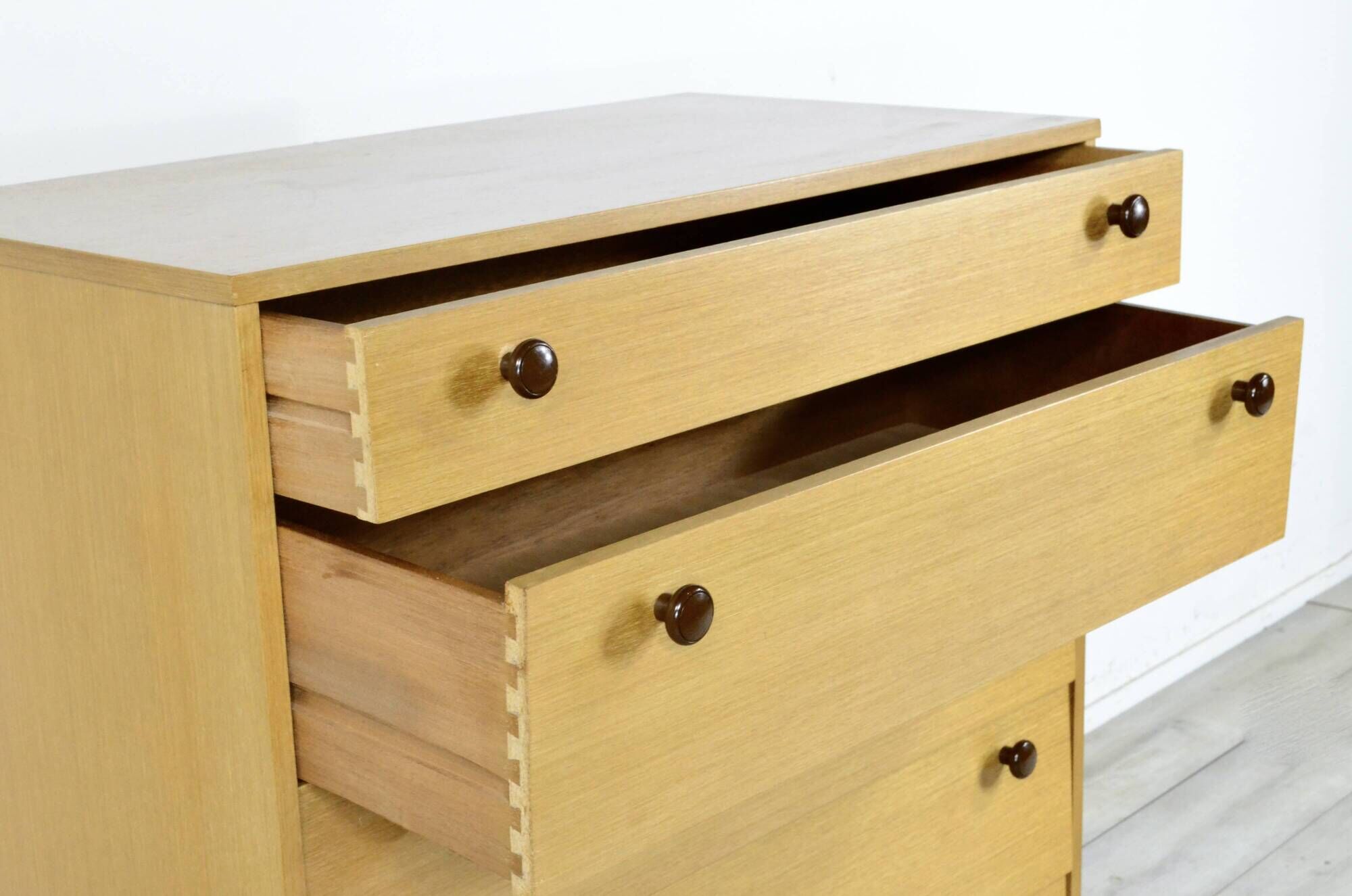 Midcentury 'Avalon' Teak Tallboy / Chest Of Drawers. Vintage Modern