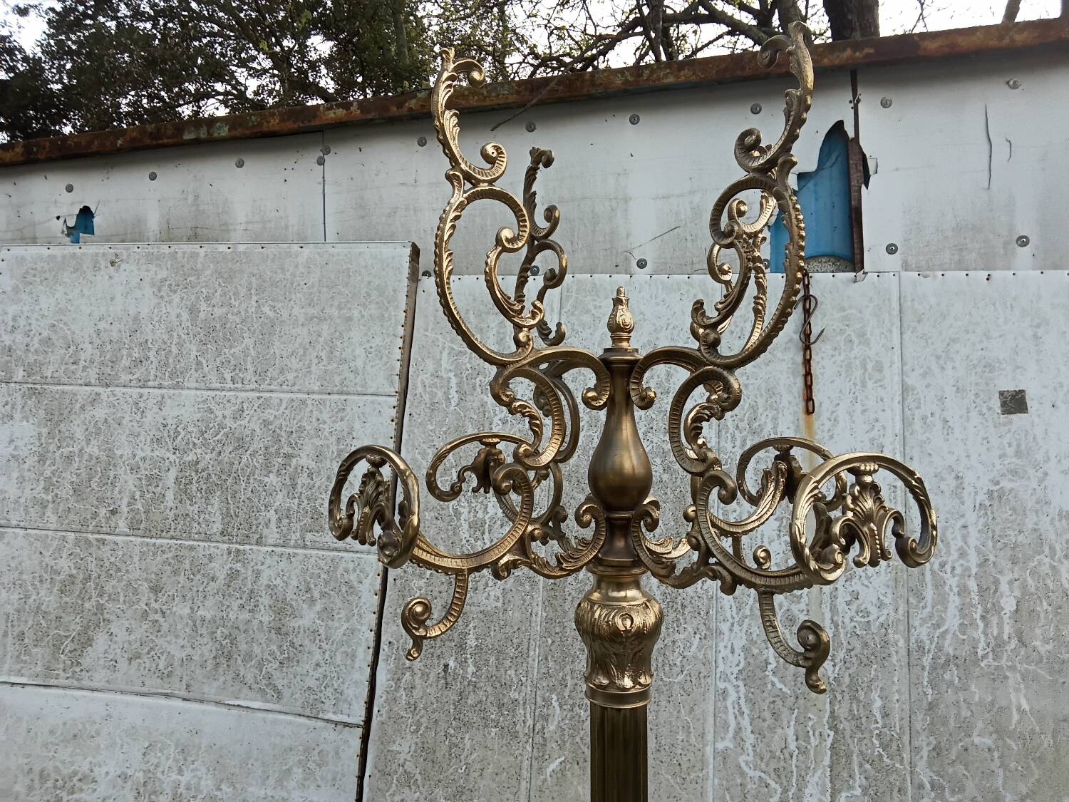 Portemanteau en laiton et bronze