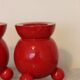 Pair of Swedish Dala Ball Candle holders