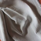 Antique linen sheet Floral monograms M R